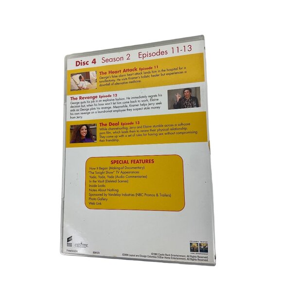 Seinfeld Volume 1 Season 1 & 2 4 DVD Disks - Picture 7 of 7